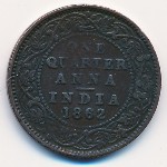 British West Indies, 1/4 anna, 1862–1876