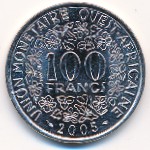 West African States, 100 francs, 1967–2009