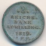 Schleswig-Holstein, 8 reichbank schilling, 1816–1819