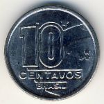 Brazil, 10 centavos, 1989–1990