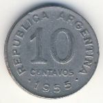 Argentina, 10 centavos, 1954–1956