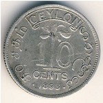 Ceylon, 10 cents, 1892–1900