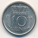 Netherlands, 10 cents, 1948