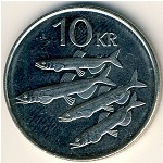 Iceland, 10 kronur, 1996–2008