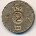 Швеция, 2 эре (1953&ndash;1971 г.)