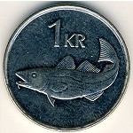 Iceland, 1 krona, 1989–2011