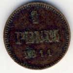Finland, 1 penni, 1909&ndash;1916