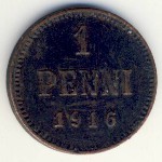 Finland, 1 penni, 1916