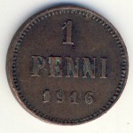 Finland, 1 penni, 1916