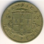 Jamaica, 1/2 penny, 1938–1947