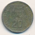 Portugal, 20 escudos, 1986
