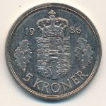 Denmark, 5 kroner, 1982–1988