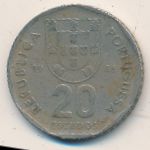 Portugal, 20 escudos, 1986