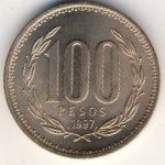 Chile, 100 pesos, 1989–2000