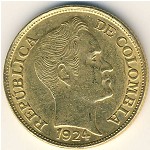 Colombia, 5 pesos, 1919–1924