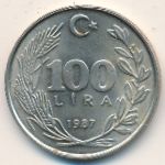 Turkey, 100 lira, 1984–1988