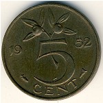 Нидерланды, 5 центов (1950–1980 г.)