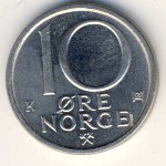 Norway, 10 ore, 1986