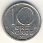 Norway, 10 ore, 1975