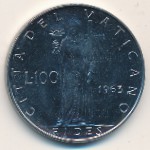 Vatican City, 100 lire, 1963