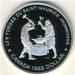 Canada, 1 dollar, 1988