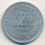 Hamburg, 1/10 verrechnungsmarke, 1923