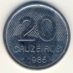 Бразилия, 20 крузейро (1985–1986 г.)