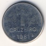 Brazil, 1 cruzeiro, 1980–1982