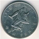Isle of Man, 10 pence, 1976–1979