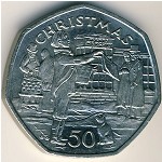 Isle of Man, 50 pence, 1992