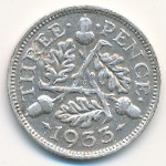 Great Britain, 3 pence, 1933