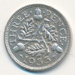 Great Britain, 3 pence, 1933
