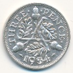 Great Britain, 3 pence, 1934