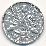 Great Britain, 3 pence, 1934