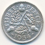 Great Britain, 3 pence, 1934