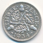 Great Britain, 3 pence, 1934