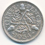 Great Britain, 3 pence, 1934