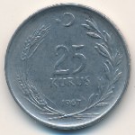 Turkey, 25 kurus, 1967&ndash;1973