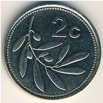 Malta, 2 cents, 1991–2007
