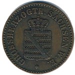 Saxe-Weimar-Eisenach, 2 pfennig, 1858–1865