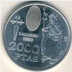 Spain, 2000 pesetas, 1999