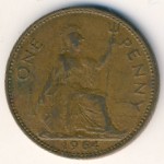 Великобритания, 1 пенни (1964 г.)