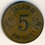Исландия, 5 эйре (1946–1965 г.)