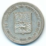 Venezuela, 25 centimos, 1960