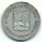 Venezuela, 25 centimos, 1960