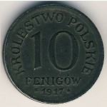 Poland, 10 fenigow, 1917–1918