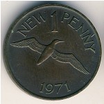 Guernsey, 1 new penny, 1971