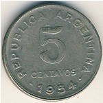 Argentina, 5 centavos, 1954–1956