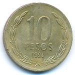 Chile, 10 pesos, 1994