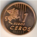 Romania., 1 euro cent, 2004
